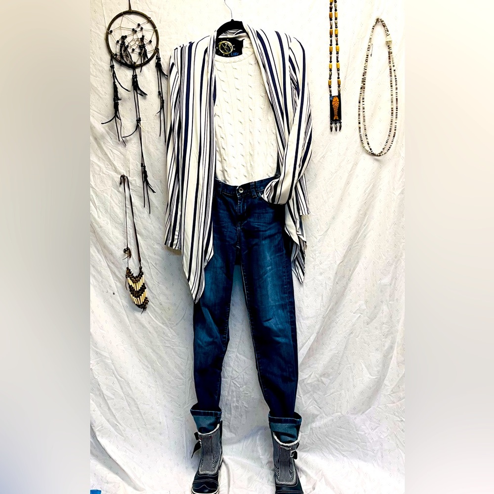Blue Life Navy Stripe Easy Breezy Jacket